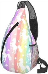 Rainbow Stripes Sling Bag Ba lô bình thường